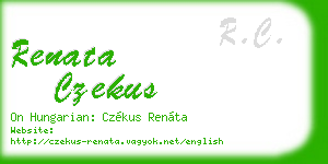 renata czekus business card
